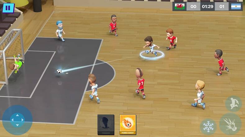 Скачать взломанную Indoor Futsal: Mobile Soccer [Мод меню] MOD apk на Андроид