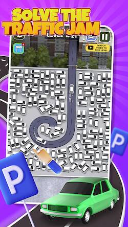 Скачать взломанную Parking Jam: Car Parking Games [Бесплатные покупки] MOD apk на Андроид