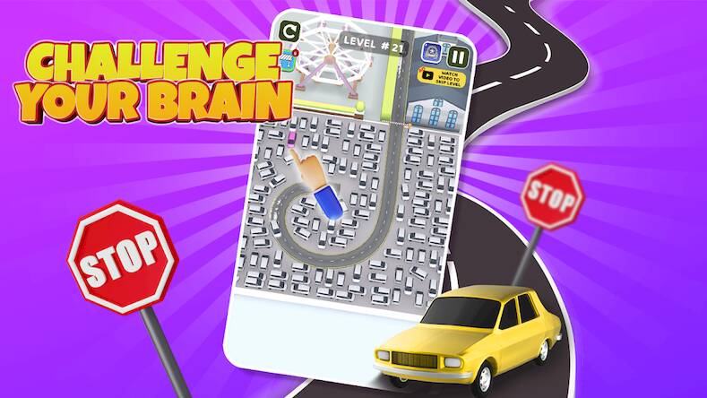 Скачать взломанную Parking Jam: Car Parking Games [Бесплатные покупки] MOD apk на Андроид