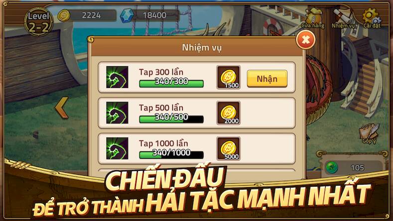 Скачать взломанную Huyền Thoại Hải Tặc [Много монет] MOD apk на Андроид