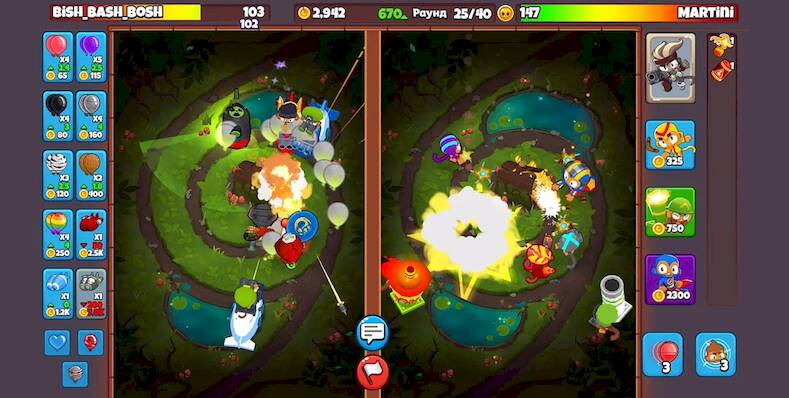 Скачать взломанную Bloons TD Battles 2 [Много монет] MOD apk на Андроид