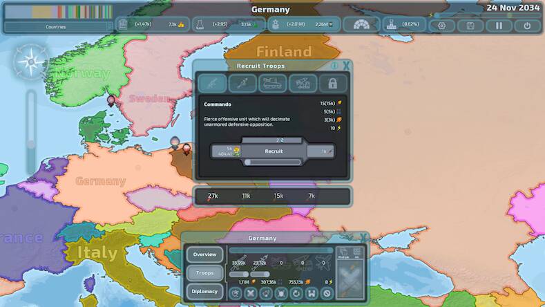 Скачать взломанную Dummynation [Много монет] MOD apk на Андроид