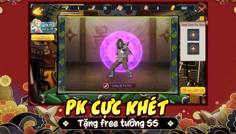 Скачать взломанную Nhẫn Giả Truyền Thuyết Mobile [Бесплатные покупки] MOD apk на Андроид
