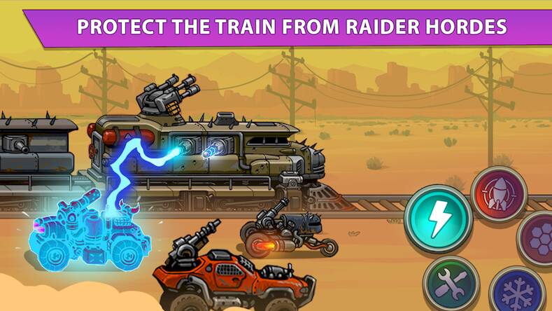 Скачать взломанную Rails of Fury: Train Defence [Бесплатные покупки] MOD apk на Андроид