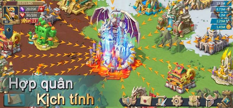 Скачать взломанную Lords Mobile - Gamota [Много монет] MOD apk на Андроид