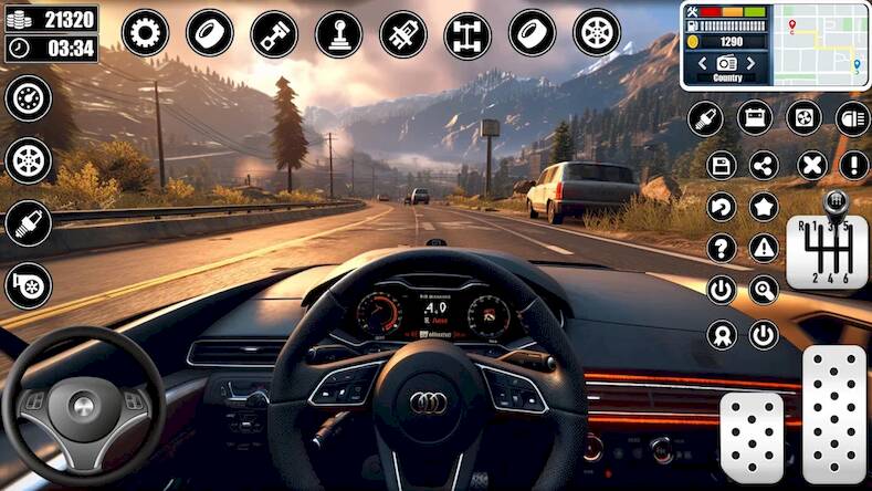 Скачать взломанную Real Car Driving School Games [Много денег] MOD apk на Андроид