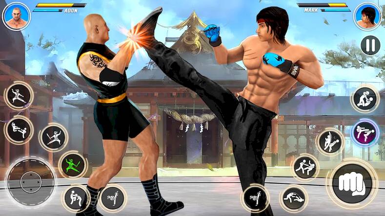 Скачать взломанную Кунг-фу Бокс Игра: драки игры [Много монет] MOD apk на Андроид