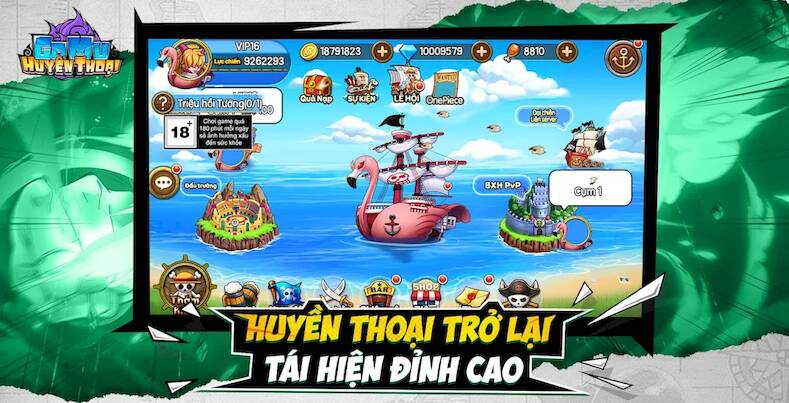 Скачать взломанную Gomu Huyền Thoại [Бесплатные покупки] MOD apk на Андроид