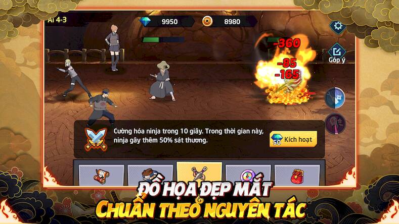 Скачать взломанную Huyền Thoại Nhẫn Giả [Бесплатные покупки] MOD apk на Андроид