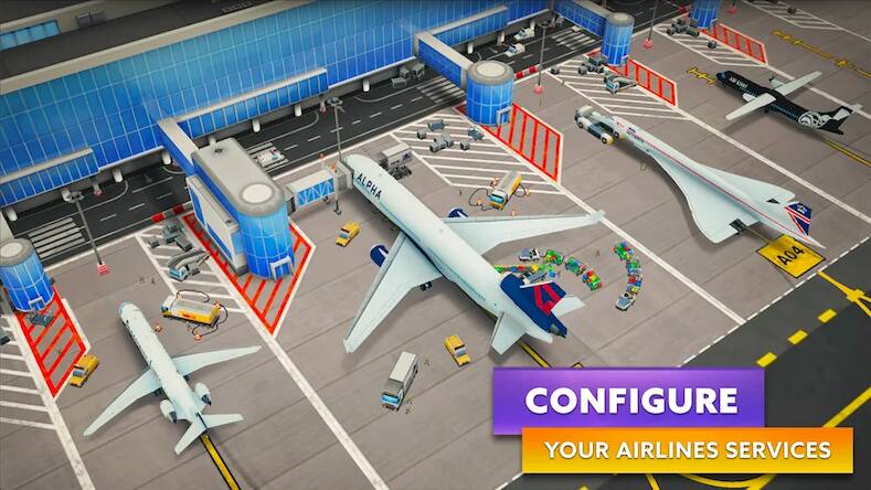Скачать взломанную Airport Simulator: 3D Terminal [Много денег] MOD apk на Андроид