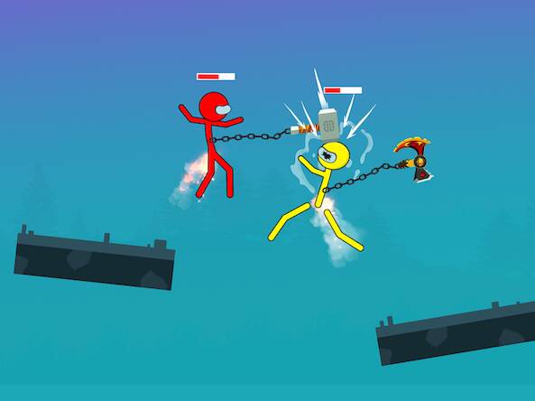Скачать взломанную Stick Hero Stickman Smasher [Бесплатные покупки] MOD apk на Андроид