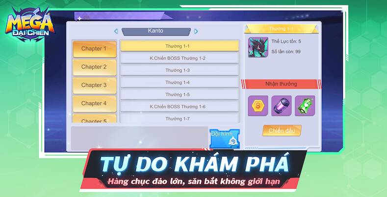 Скачать взломанную Mega Đại Chiến [Много монет] MOD apk на Андроид