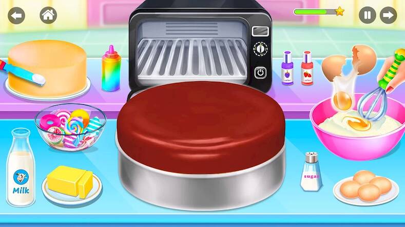 Скачать взломанную Сладкий Bakery девоч Cake Игры [Много денег] MOD apk на Андроид