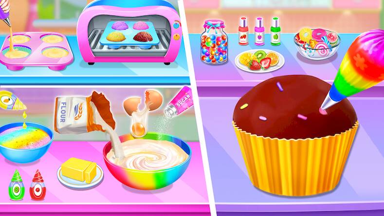 Скачать взломанную Сладкий Bakery девоч Cake Игры [Много денег] MOD apk на Андроид