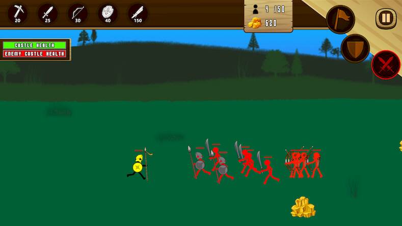 Скачать взломанную Stickman Age: Stick War Battle [Много денег] MOD apk на Андроид