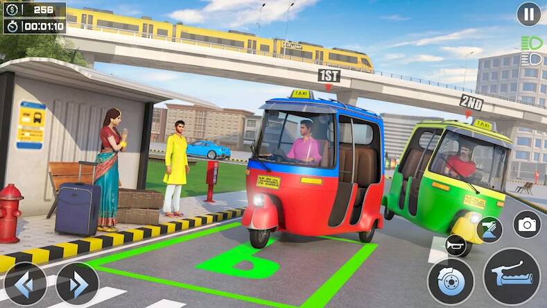 Скачать взломанную Tuk Tuk Auto Rickshaw Game [Бесплатные покупки] MOD apk на Андроид