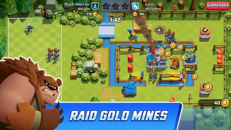 Скачать взломанную Rush Wars [Бесплатные покупки] MOD apk на Андроид