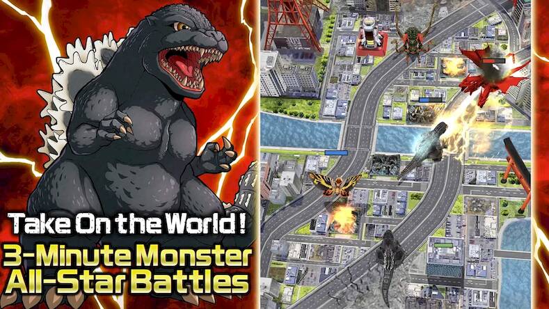 Скачать взломанную GODZILLA BATTLE LINE [Мод меню] MOD apk на Андроид