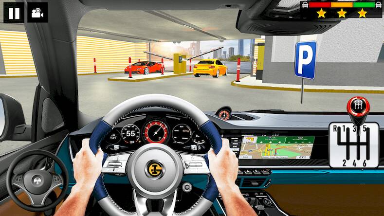 Скачать взломанную Реальные автомобильные парковк [Много монет] MOD apk на Андроид