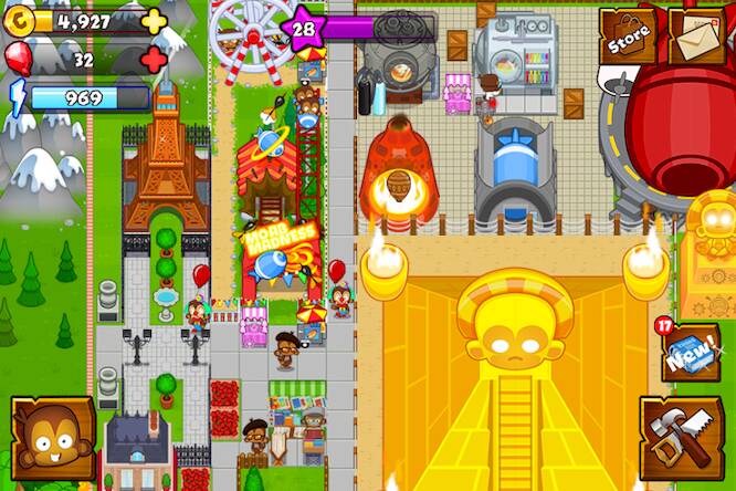 Скачать взломанную Bloons Monkey City [Много монет] MOD apk на Андроид