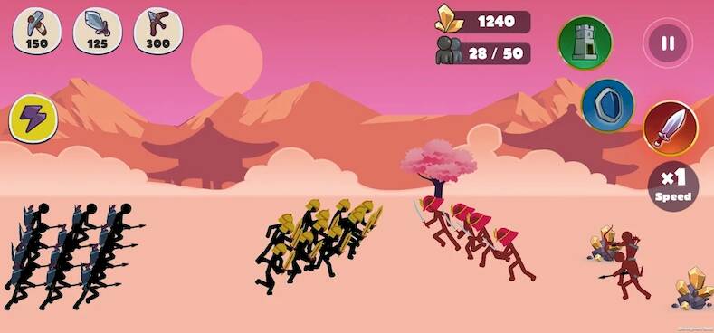 Скачать взломанную Stickman Battle Empires War [Бесплатные покупки] MOD apk на Андроид