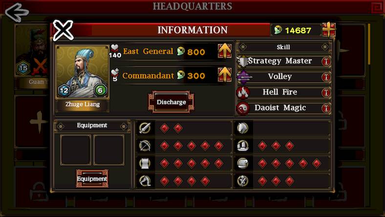 Скачать взломанную ThreeKingdoms Conqueror [Много денег] MOD apk на Андроид
