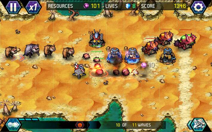Скачать взломанную Tower Defense: Infinite War [Бесплатные покупки] MOD apk на Андроид