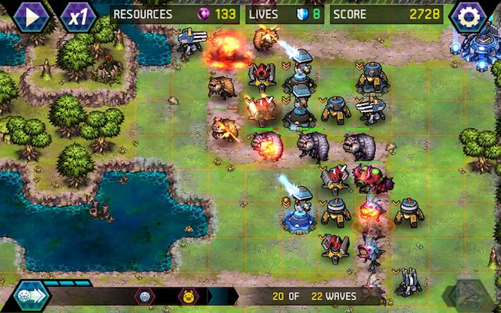 Скачать взломанную Tower Defense: Infinite War [Бесплатные покупки] MOD apk на Андроид