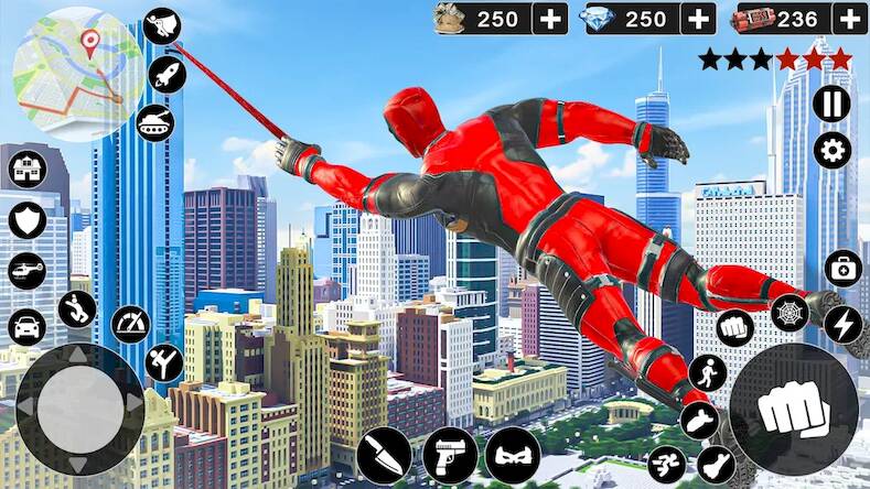 Скачать взломанную Spider Rope Hero Man Game [Мод меню] MOD apk на Андроид