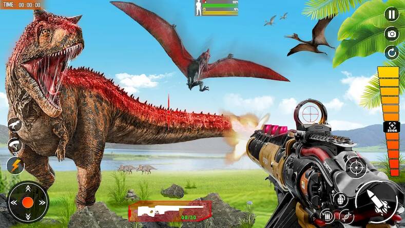 Скачать взломанную Дино Охота охотиться Игры [Много монет] MOD apk на Андроид