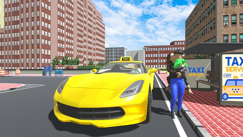 Скачать взломанную Taxi Simulator Car Game Driver [Много денег] MOD apk на Андроид