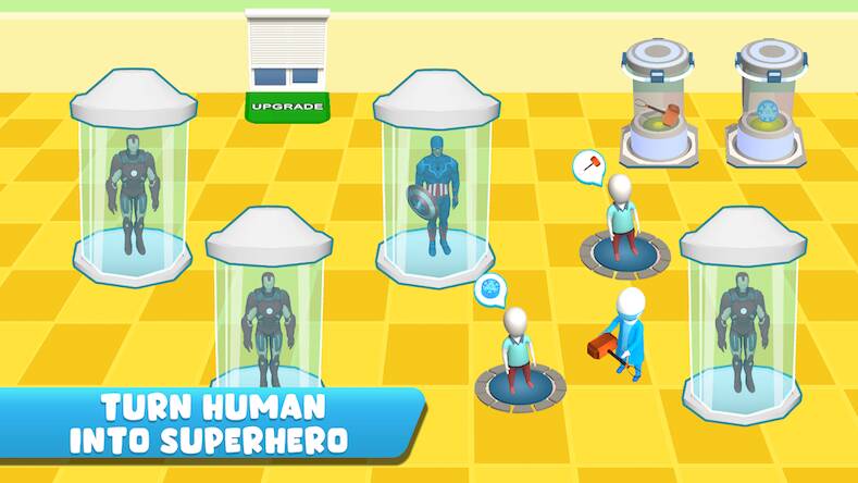 Скачать взломанную Superhero Lab [Много денег] MOD apk на Андроид