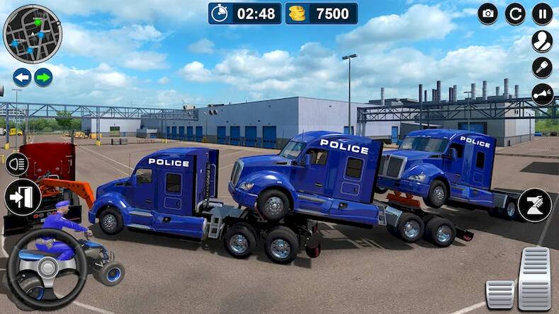 Скачать взломанную Police Truck Plane Transporter [Много денег] MOD apk на Андроид
