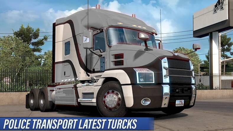 Скачать взломанную Police Truck Plane Transporter [Много денег] MOD apk на Андроид