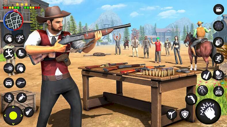 Скачать взломанную Гангстер Пистолет Ковбой Игра [Мод меню] MOD apk на Андроид