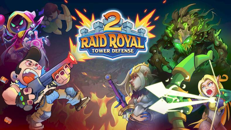 Скачать взломанную Raid Royal 2: TD Battles [Много денег] MOD apk на Андроид