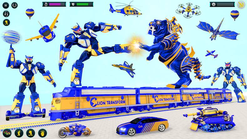 Скачать взломанную Wild Tiger Robot: Car Games [Много монет] MOD apk на Андроид