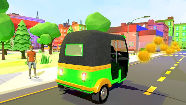 Скачать взломанную Tuk Tuk Rickshaw: 3D Game [Много денег] MOD apk на Андроид