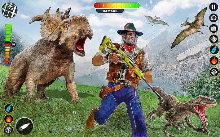 Скачать взломанную Wild Dinosaur Hunter Zoo Games [Много монет] MOD apk на Андроид