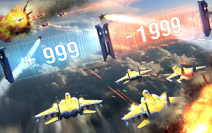 Скачать взломанную Вторжение: Воздушная война [Бесплатные покупки] MOD apk на Андроид