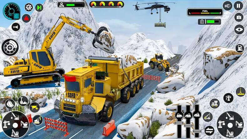 Скачать взломанную Grand Snow Excavator Simulator [Много денег] MOD apk на Андроид