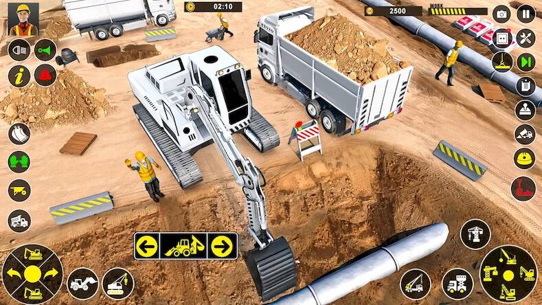 Скачать взломанную Grand Snow Excavator Simulator [Много денег] MOD apk на Андроид