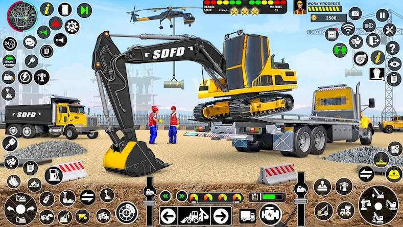 Скачать взломанную Grand Snow Excavator Simulator [Много денег] MOD apk на Андроид