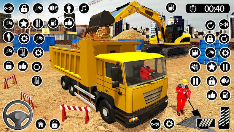 Скачать взломанную US Construction Games Sim JCB [Много денег] MOD apk на Андроид