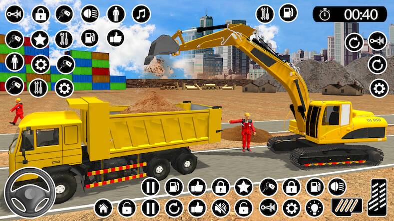 Скачать взломанную US Construction Games Sim JCB [Много денег] MOD apk на Андроид