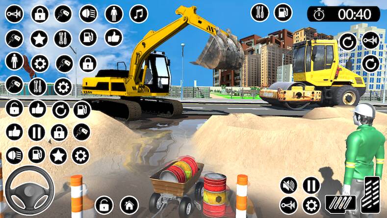 Скачать взломанную US Construction Games Sim JCB [Много денег] MOD apk на Андроид