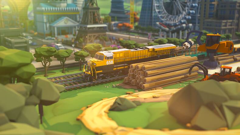 Скачать взломанную Transport Tycoon Empire: Город [Бесплатные покупки] MOD apk на Андроид