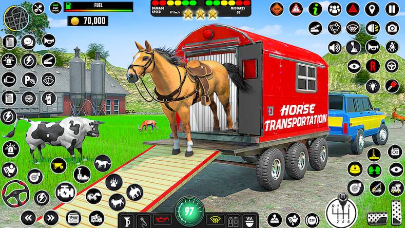 Скачать взломанную Wild Animals Transport Truck [Бесплатные покупки] MOD apk на Андроид