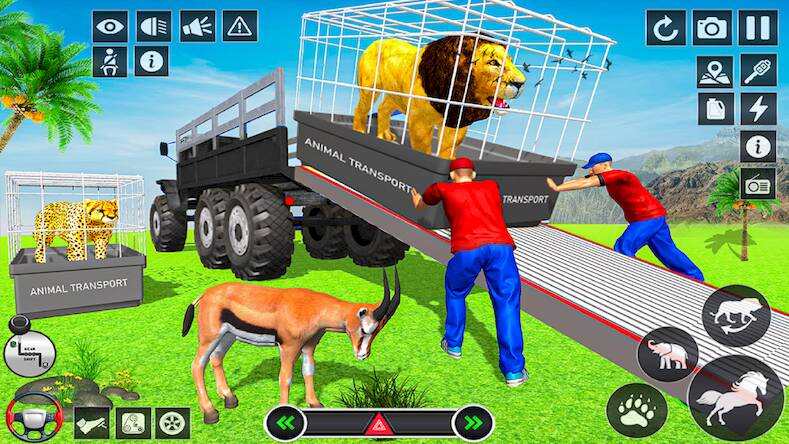 Скачать взломанную Wild Animals Transport Truck [Бесплатные покупки] MOD apk на Андроид