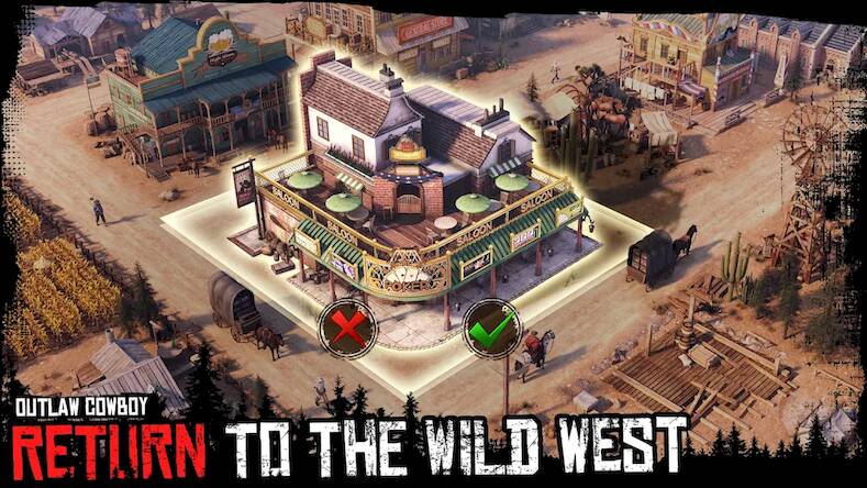 Скачать взломанную Outlaw Cowboy [Много денег] MOD apk на Андроид